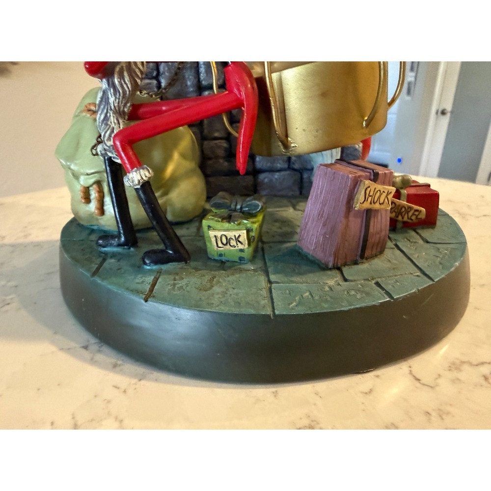 Disney Nightmare Before Christmas Jack lock SHock Barrel SnowGlobe Rare - Picture 4 of 11